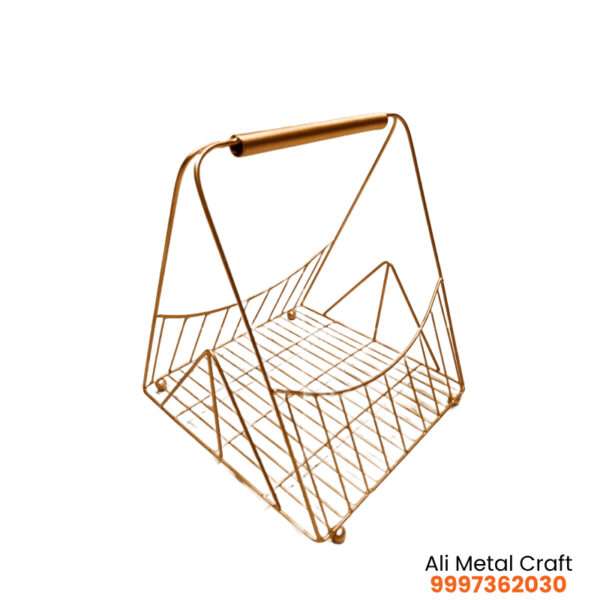 hamper basket, golden basket, hanging basket, gift hamper basket, ali metal carft