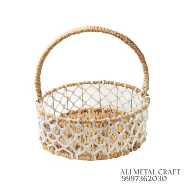 Jute Basket, jute hamper basket, hamper basket, gift basket, ali metal craft