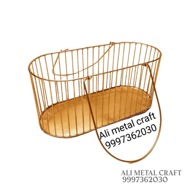 hamper basket, oval metal basket, oval metal hamper basket, ali metal craft